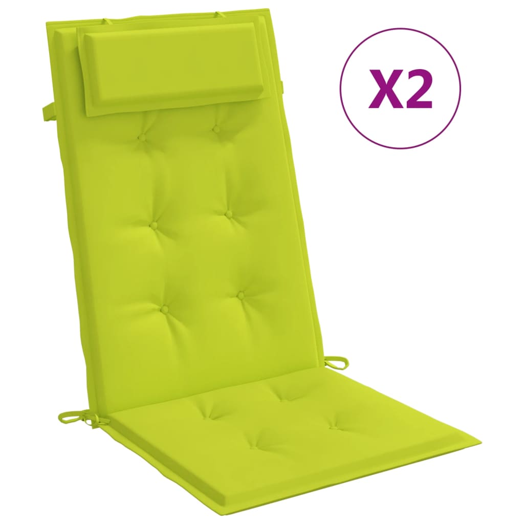 Hochlehner-Auflagen 2 Stk. Neongrün Oxford-Gewebe