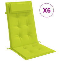 Thumbnail for Hochlehner-Auflagen 6 Stk. Neongrün Oxford-Gewebe