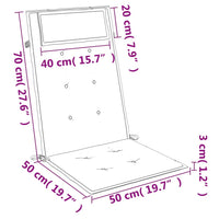 Thumbnail for Hochlehner-Auflagen 2 Stk. Schwarz Karomuster Oxford-Gewebe