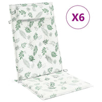 Thumbnail for Hochlehner-Auflagen 6 Stk. Blattmuster Oxford-Gewebe