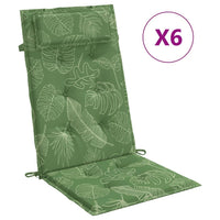Thumbnail for Hochlehner-Auflagen 6 Stk. Blattmuster Oxford-Gewebe