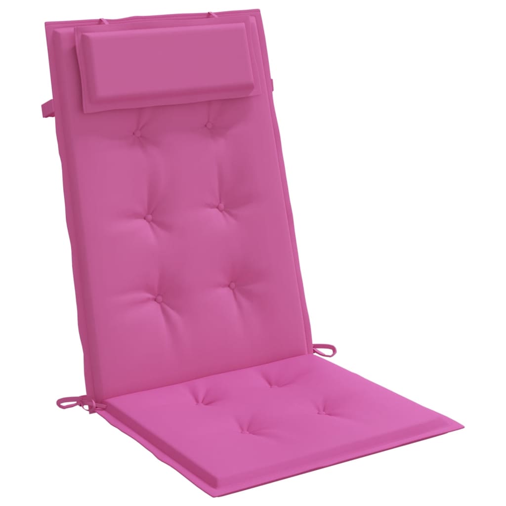 Hochlehner-Auflagen 4 Stk. Rosa Oxford-Gewebe