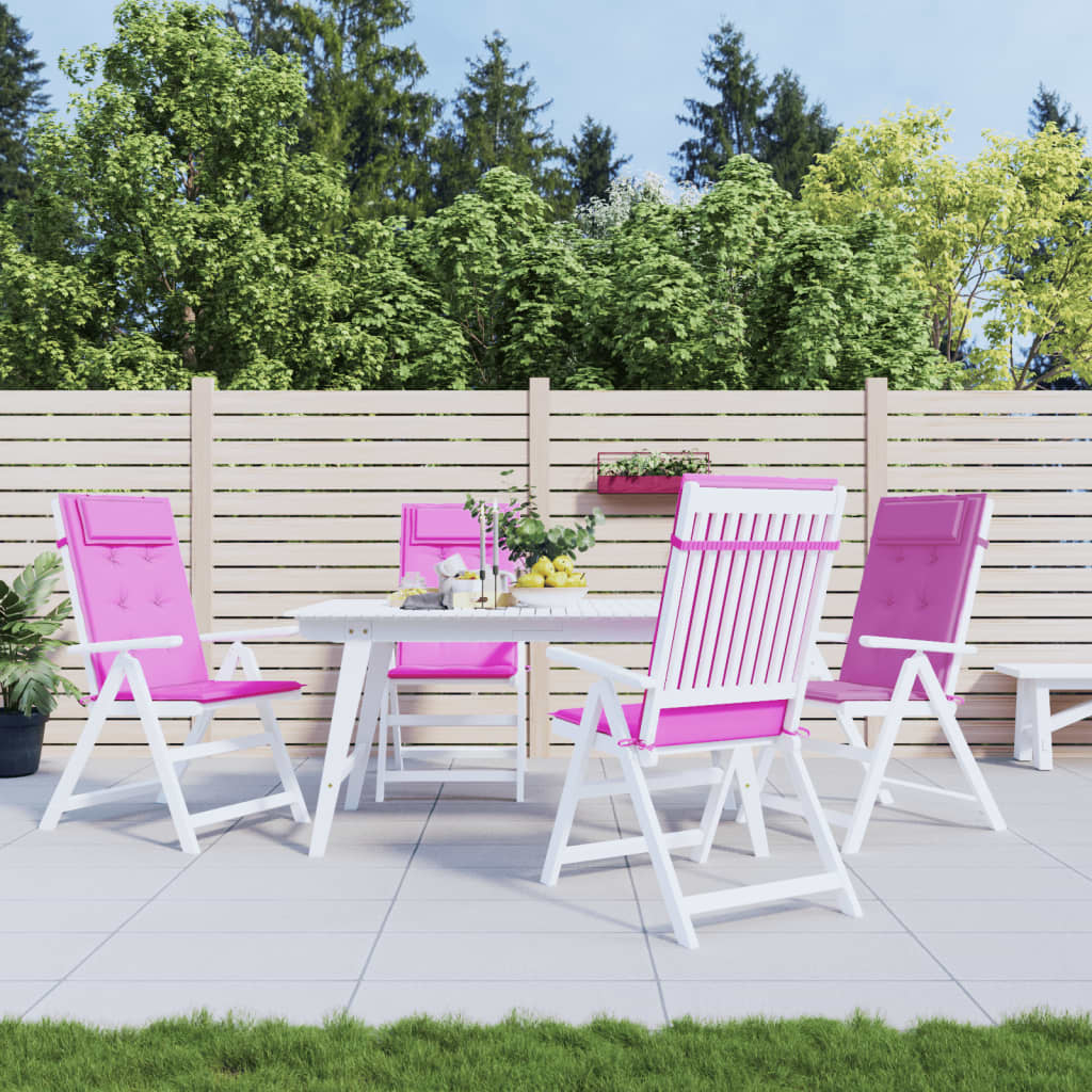 Hochlehner-Auflagen 4 Stk. Rosa Oxford-Gewebe