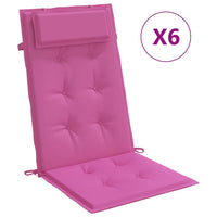 Thumbnail for Hochlehner-Auflagen 6 Stk. Rosa Oxford-Gewebe