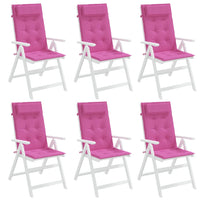 Thumbnail for Hochlehner-Auflagen 6 Stk. Rosa Oxford-Gewebe