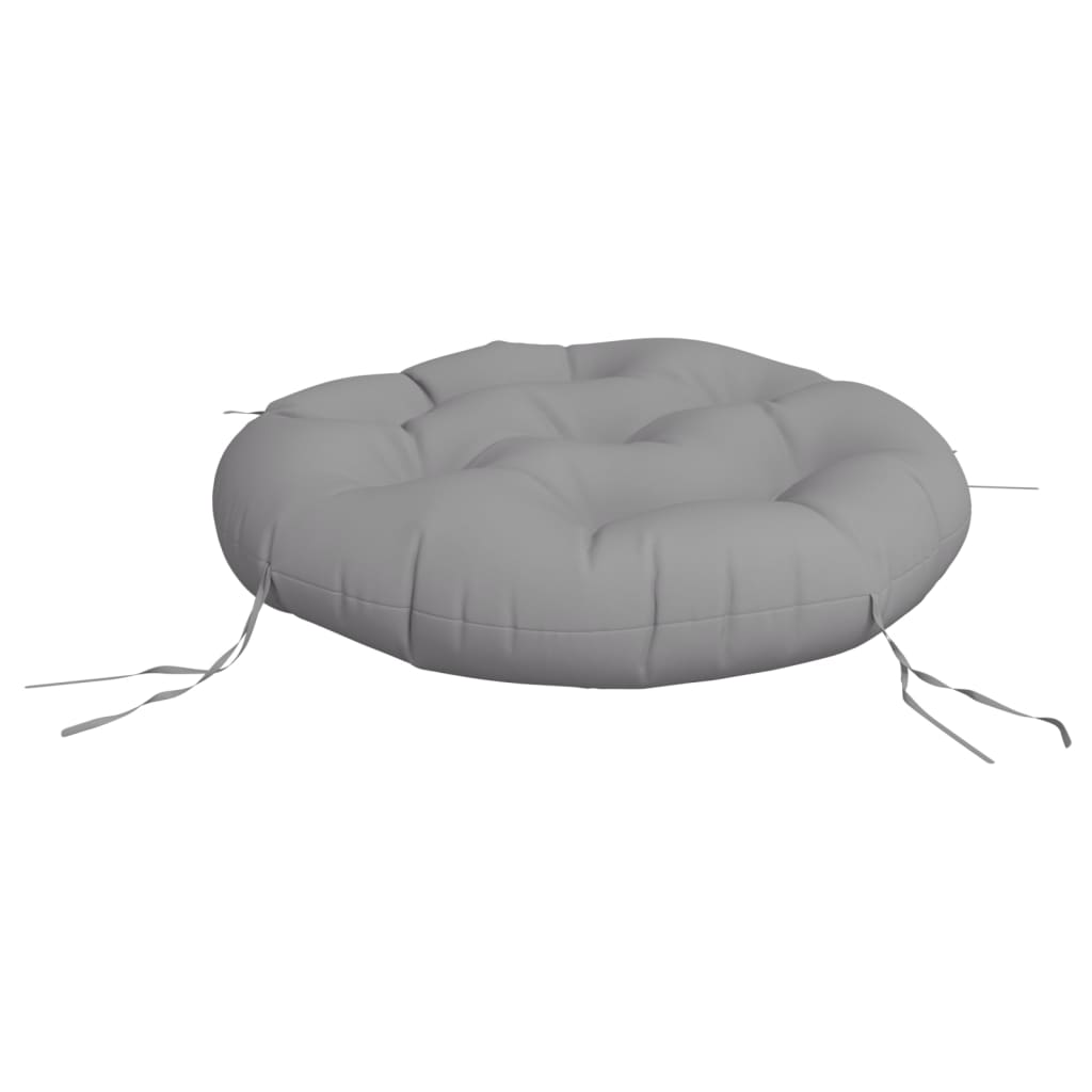 Kissen Rund Grau Ø 60 x 11 cm Oxford-Gewebe