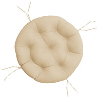 Thumbnail for Kissen Rund Beige Ø 60 x 11 cm Oxford-Gewebe