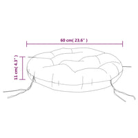 Thumbnail for Kissen Rund Königsblau Ø 60 x11 cm Oxford-Gewebe