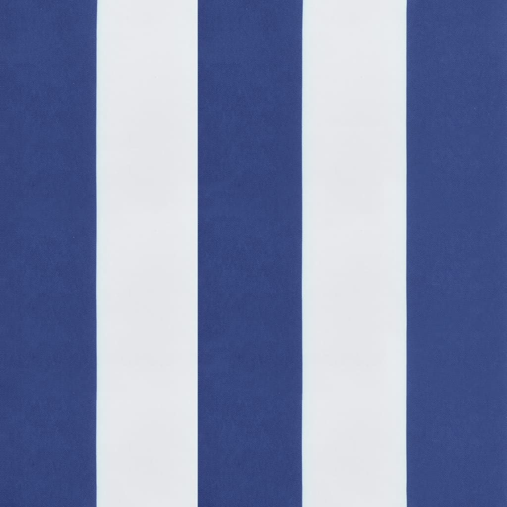 Kissen Rund Blau & Weiß Gestreift Ø 100x11 cm Oxford-Gewebe