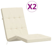 Thumbnail for Liegestuhl-Auflagen 2 Stk. Creme Oxford-Gewebe