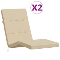 Thumbnail for Liegestuhl-Auflagen 2 Stk. Beige Oxford-Gewebe