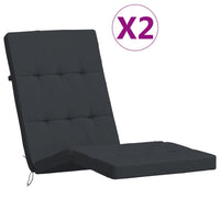 Thumbnail for Liegestuhl-Auflagen 2 Stk. Schwarz Oxford-Gewebe