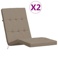 Thumbnail for Liegestuhl-Auflagen 2 Stk. Taupe Oxford-Gewebe