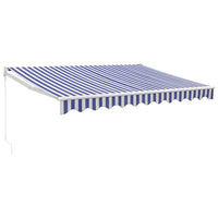 Thumbnail for Gelenkarmmarkise Blau und Weiß 3x2,5 m Stoff und Aluminium