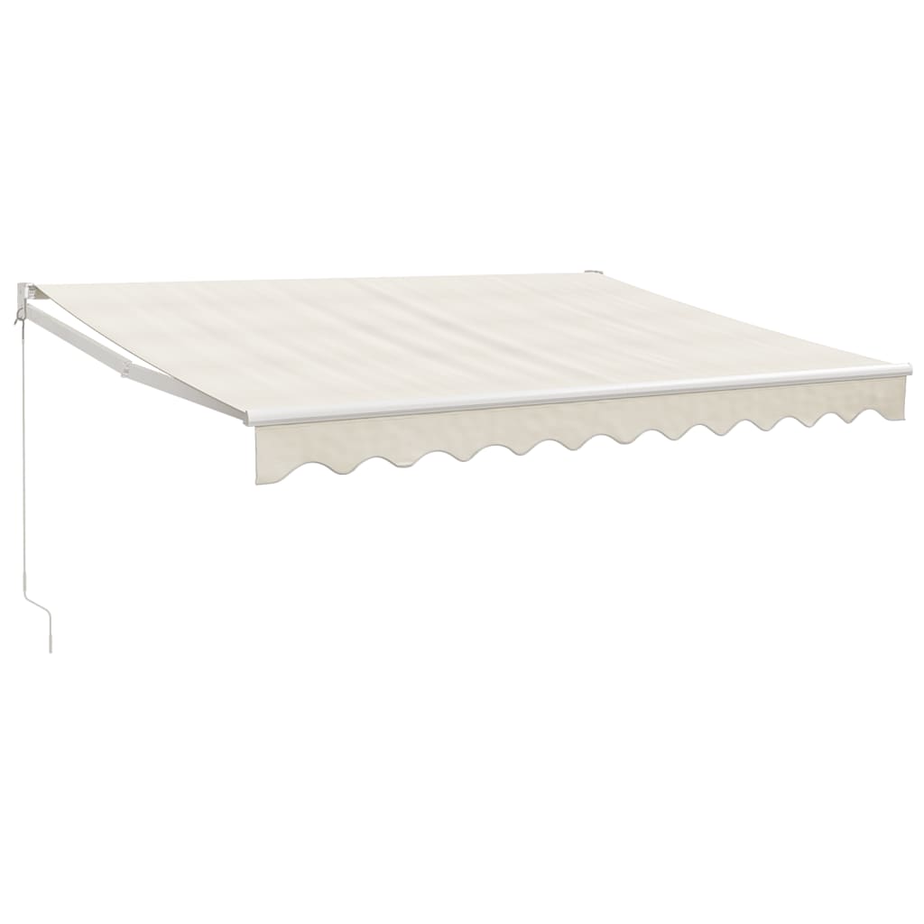 Gelenkarmmarkise Creme 3x2,5 m Stoff und Aluminium