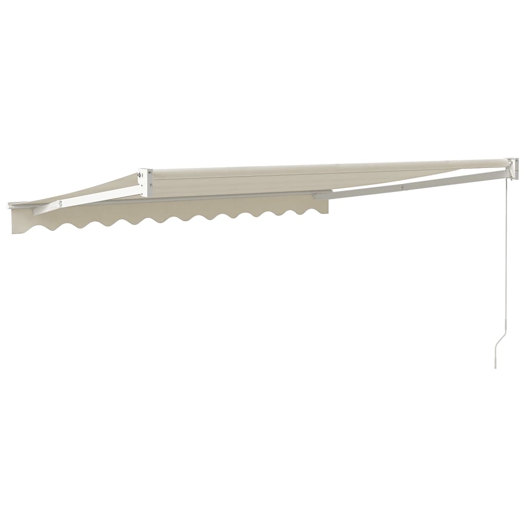 Gelenkarmmarkise Creme 3x2,5 m Stoff und Aluminium
