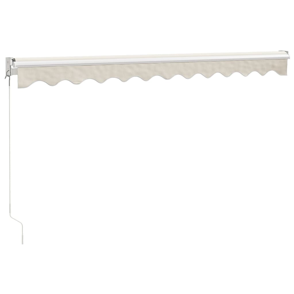 Gelenkarmmarkise Creme 3x2,5 m Stoff und Aluminium