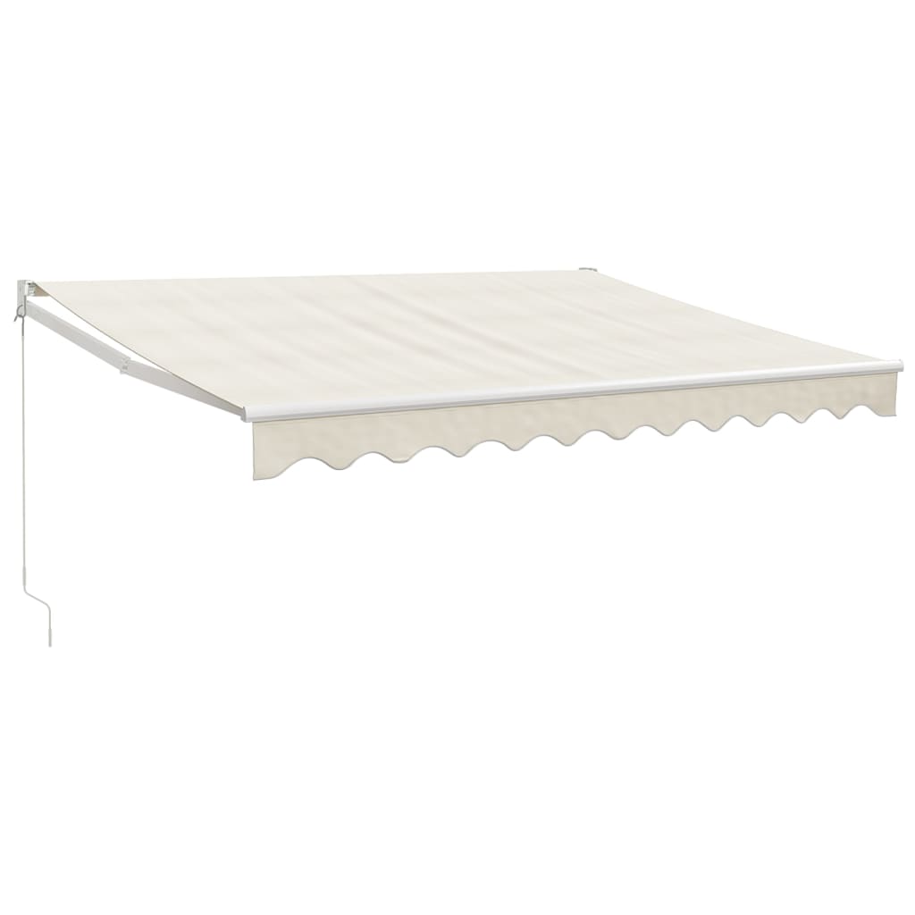 Gelenkarmmarkise Creme 3,5x2,5 m Stoff und Aluminium
