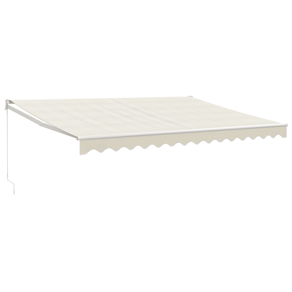 Gelenkarmmarkise Creme 4x3 m Stoff und Aluminium