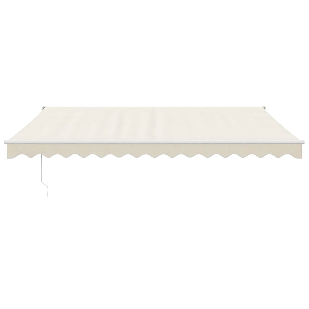 Gelenkarmmarkise Creme 4x3 m Stoff und Aluminium