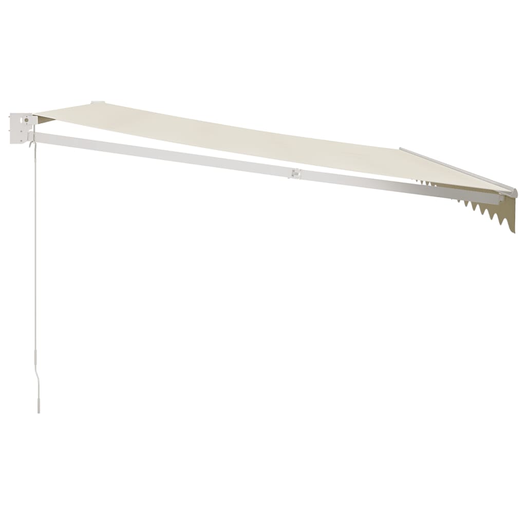 Gelenkarmmarkise Creme 4x3 m Stoff und Aluminium