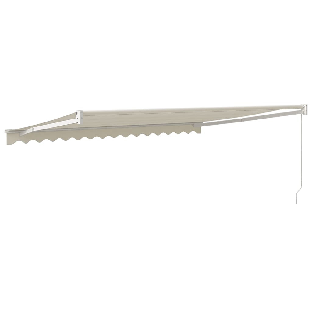 Gelenkarmmarkise Creme 4x3 m Stoff und Aluminium