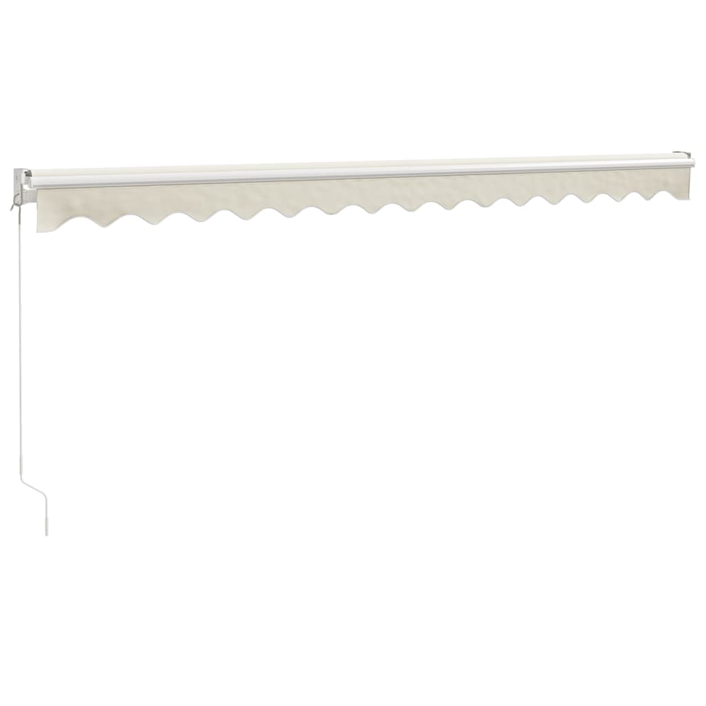 Gelenkarmmarkise Creme 4x3 m Stoff und Aluminium