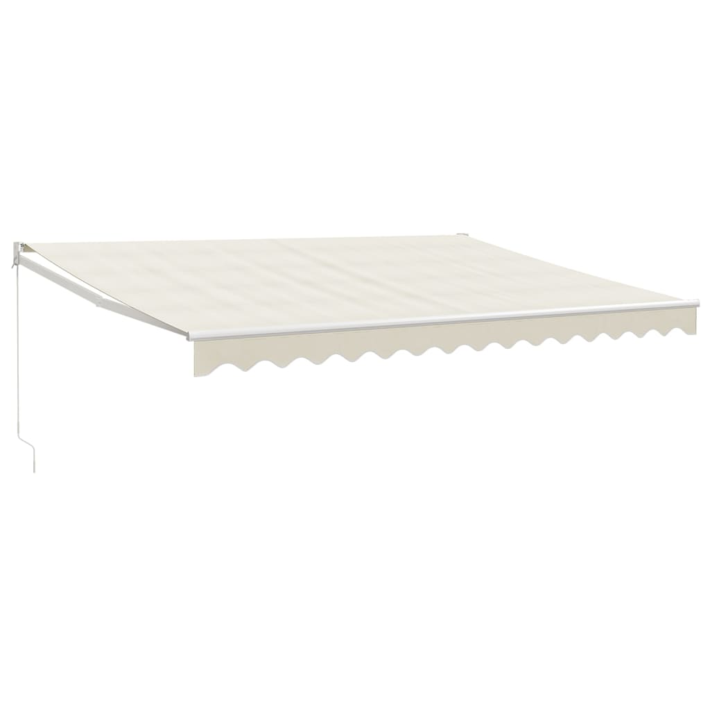 Gelenkarmmarkise Creme 4,5x3 m Stoff und Aluminium