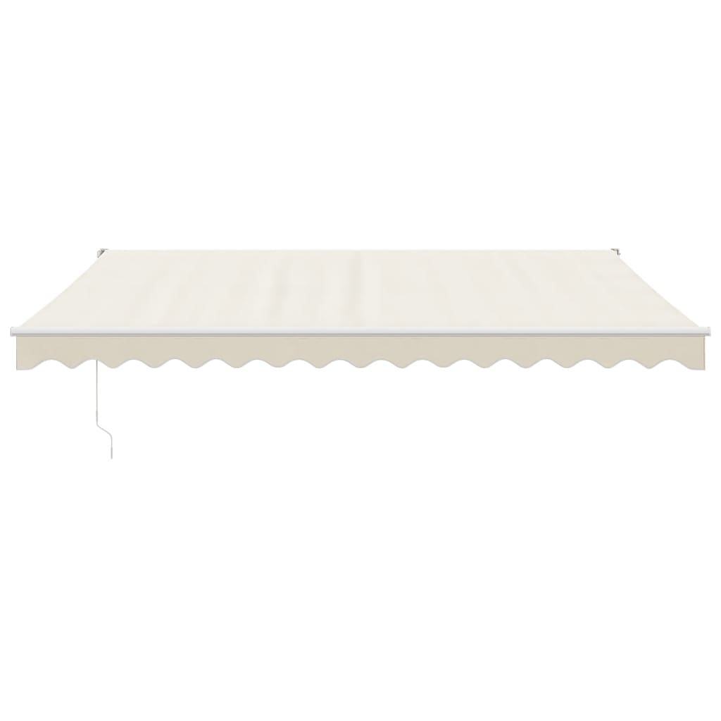 Gelenkarmmarkise Creme 4,5x3 m Stoff und Aluminium