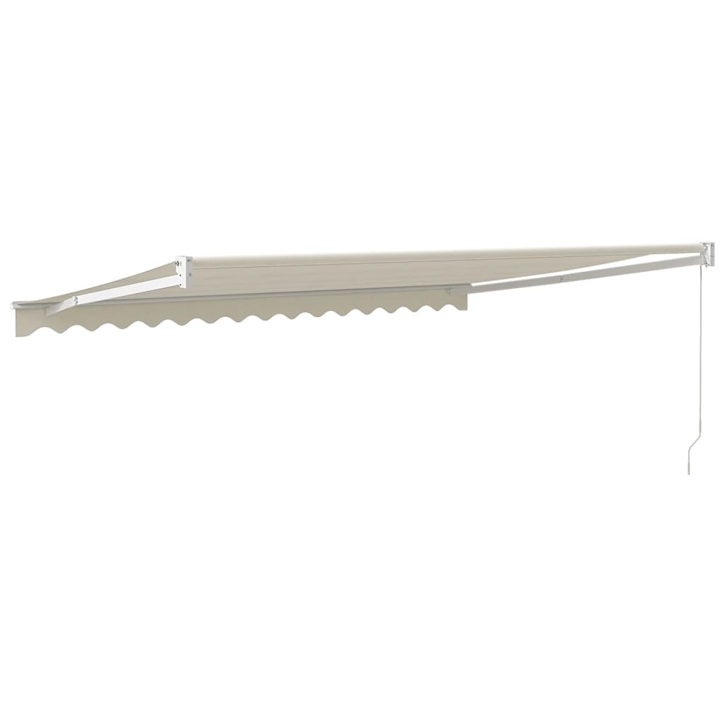 Gelenkarmmarkise Creme 4,5x3 m Stoff und Aluminium