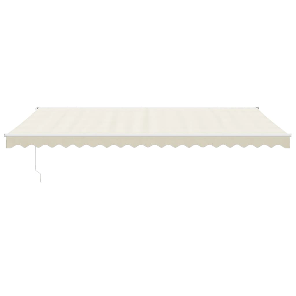 Gelenkarmmarkise Creme 5x3 m Stoff und Aluminium