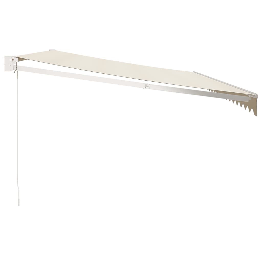 Gelenkarmmarkise Creme 5x3 m Stoff und Aluminium
