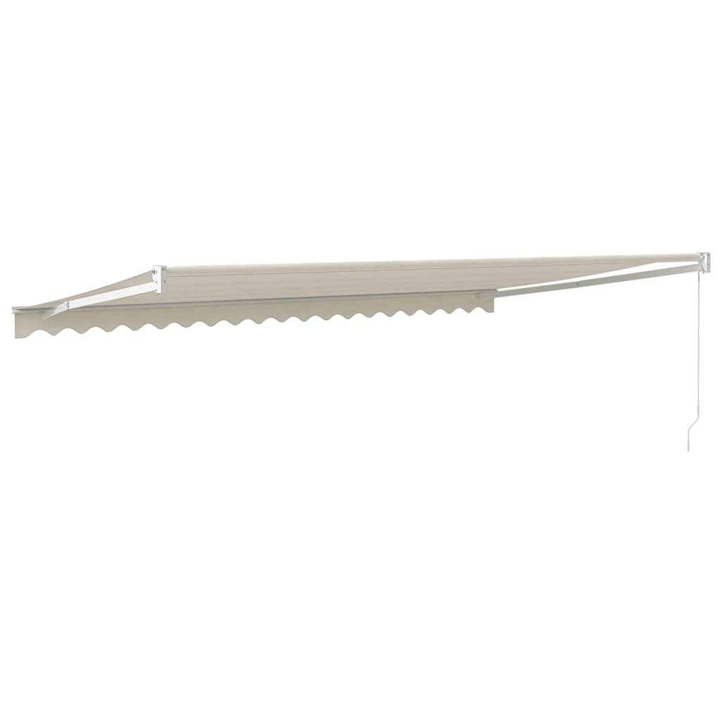 Gelenkarmmarkise Creme 5x3 m Stoff und Aluminium