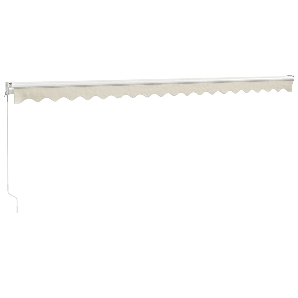 Gelenkarmmarkise Creme 5x3 m Stoff und Aluminium