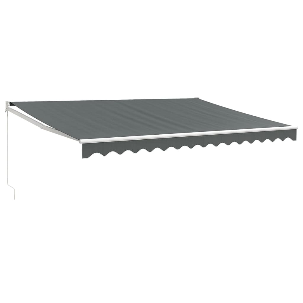 Gelenkarmmarkise Anthrazit 4x3 m Stoff und Aluminium