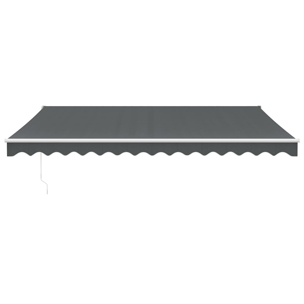 Gelenkarmmarkise Anthrazit 4x3 m Stoff und Aluminium