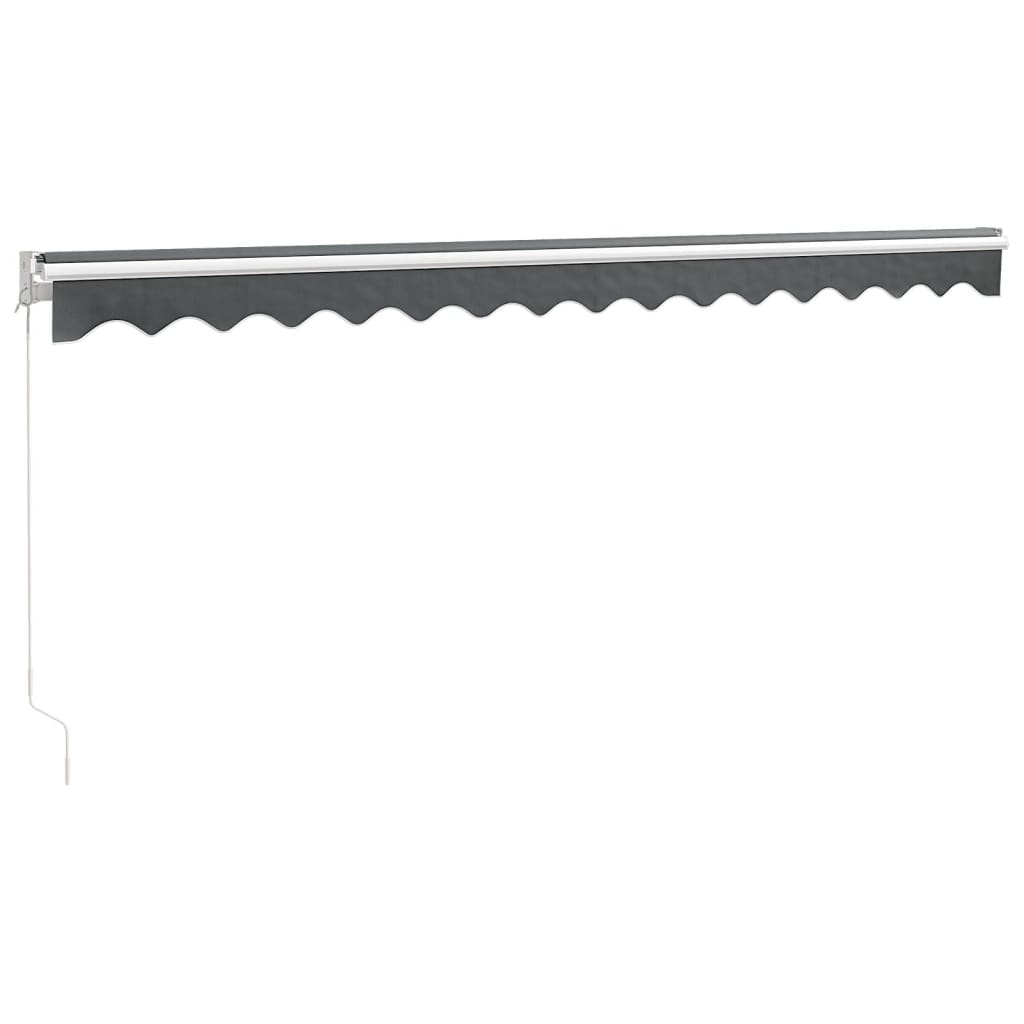 Gelenkarmmarkise Anthrazit 4x3 m Stoff und Aluminium