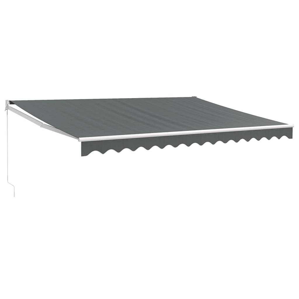 Gelenkarmmarkise Anthrazit 4,5x3 m Stoff und Aluminium