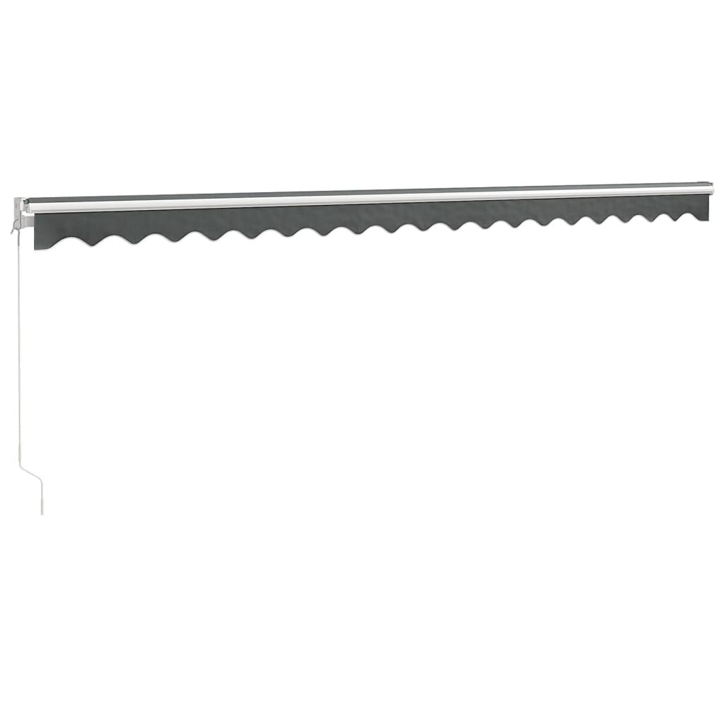 Gelenkarmmarkise Anthrazit 5x3 m Stoff und Aluminium