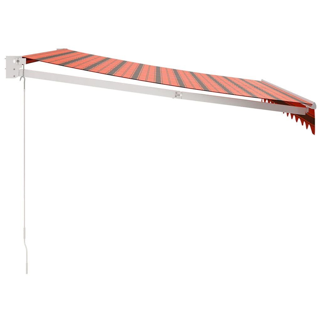 Gelenkarmmarkise Orange und Braun 3x2,5 m Stoff und Aluminium