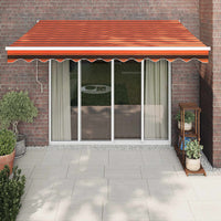 Thumbnail for Gelenkarmmarkise Orange und Braun 3x2,5 m Stoff und Aluminium