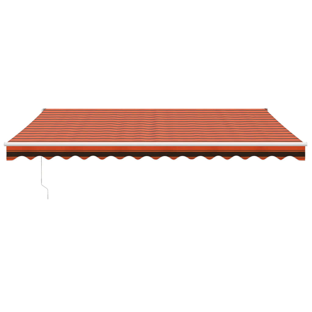 Gelenkarmmarkise Orange und Braun 4x3 m Stoff und Aluminium
