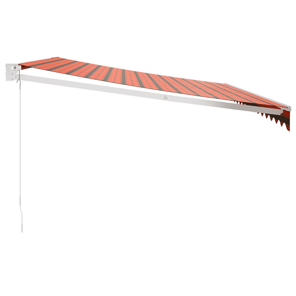 Gelenkarmmarkise Orange und Braun 4,5x3 m Stoff und Aluminium