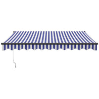 Thumbnail for Gelenkarmmarkise Blau und Weiß 3x2,5 m Stoff und Aluminium