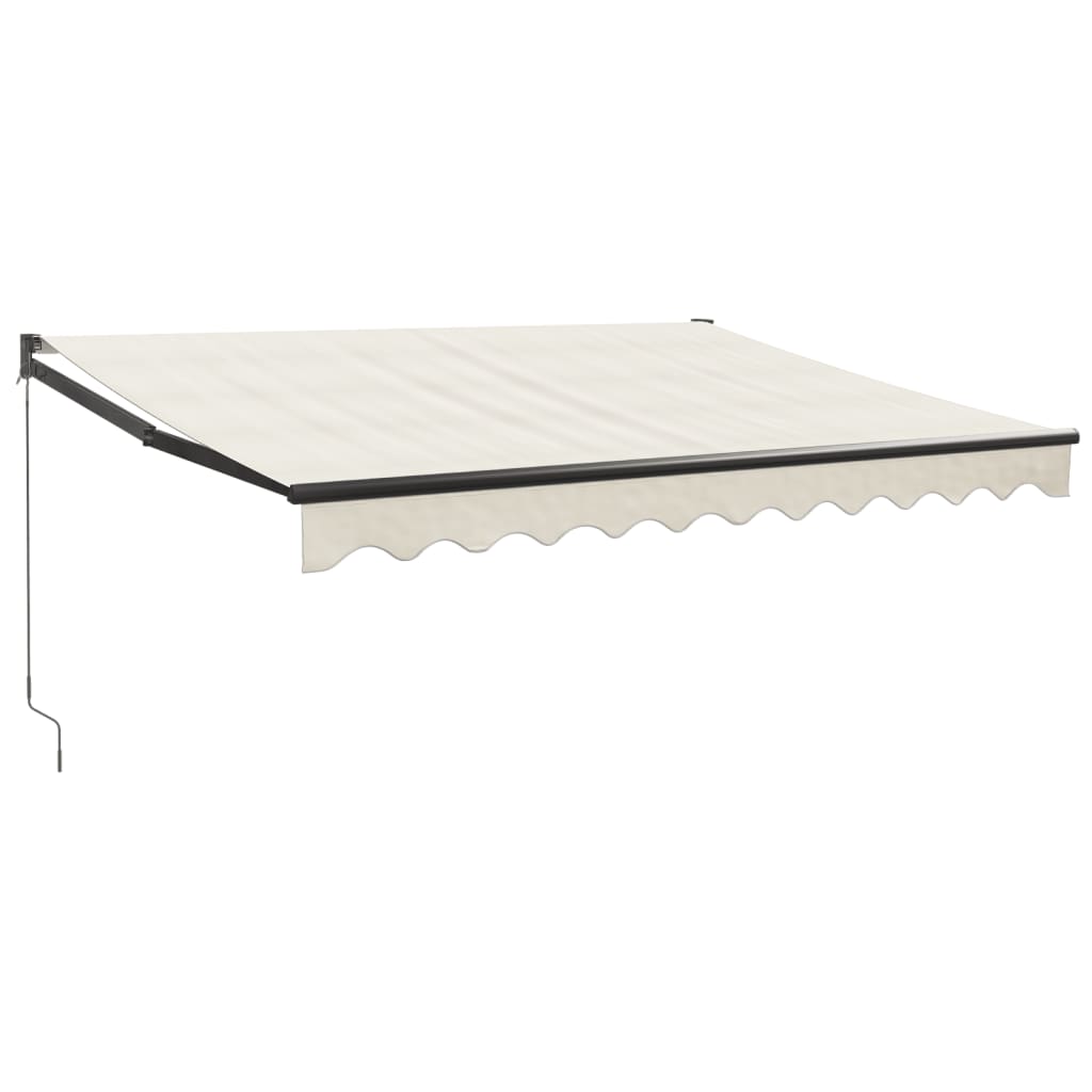 Gelenkarmmarkise Creme 3x2,5 m Stoff und Aluminium