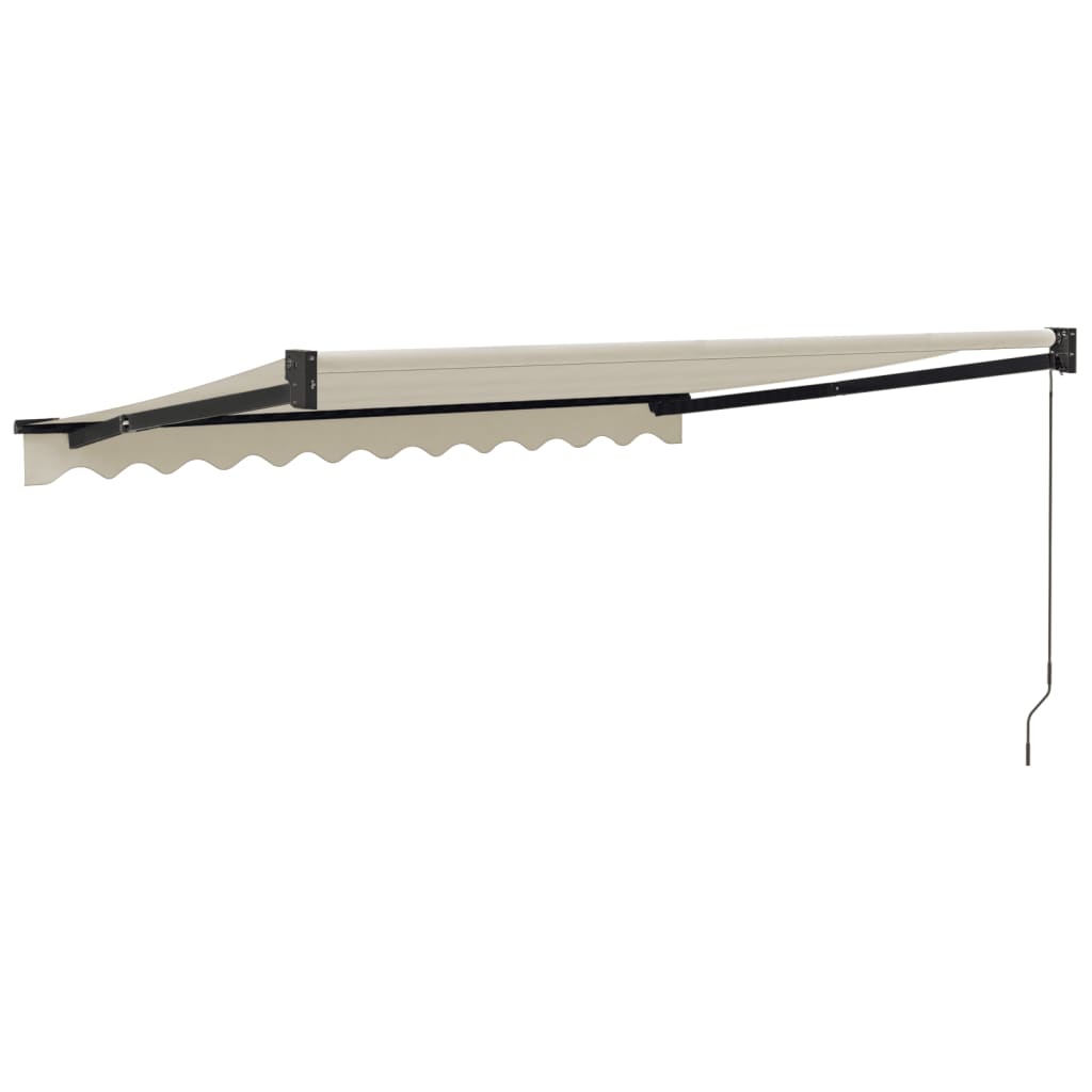 Gelenkarmmarkise Creme 3x2,5 m Stoff und Aluminium
