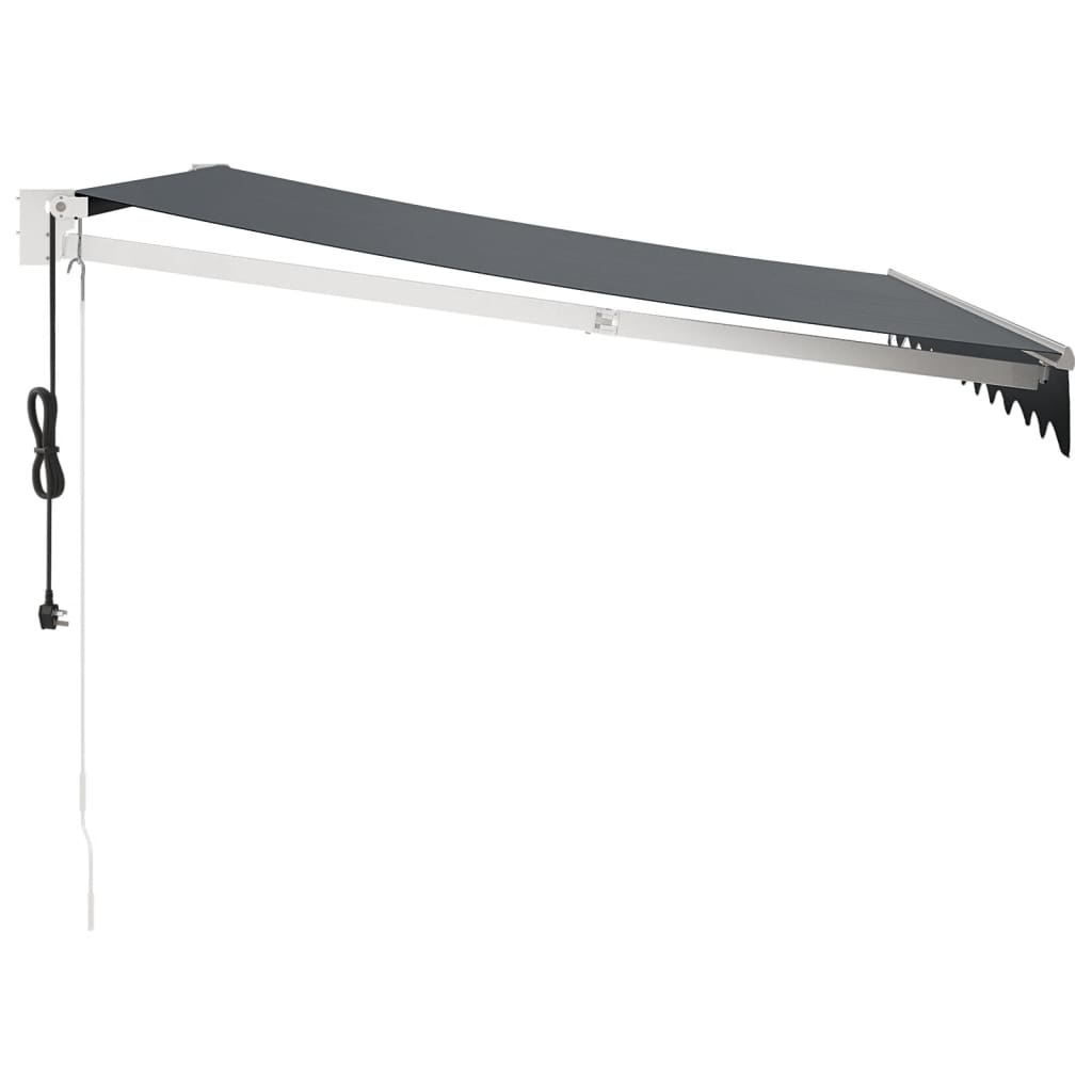 Gelenkarmmarkise Anthrazit 3,5x2,5 m Stoff und Aluminium