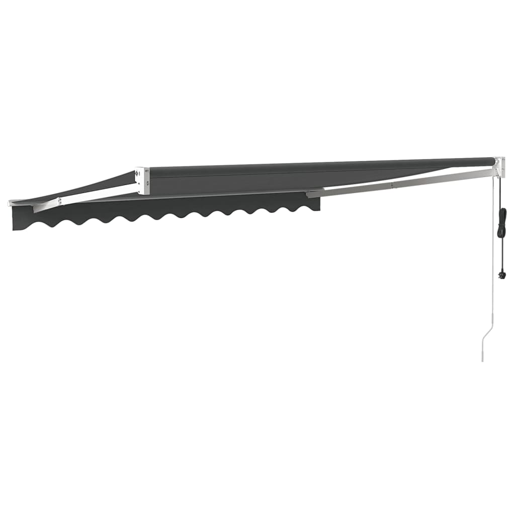 Gelenkarmmarkise Anthrazit 3,5x2,5 m Stoff und Aluminium