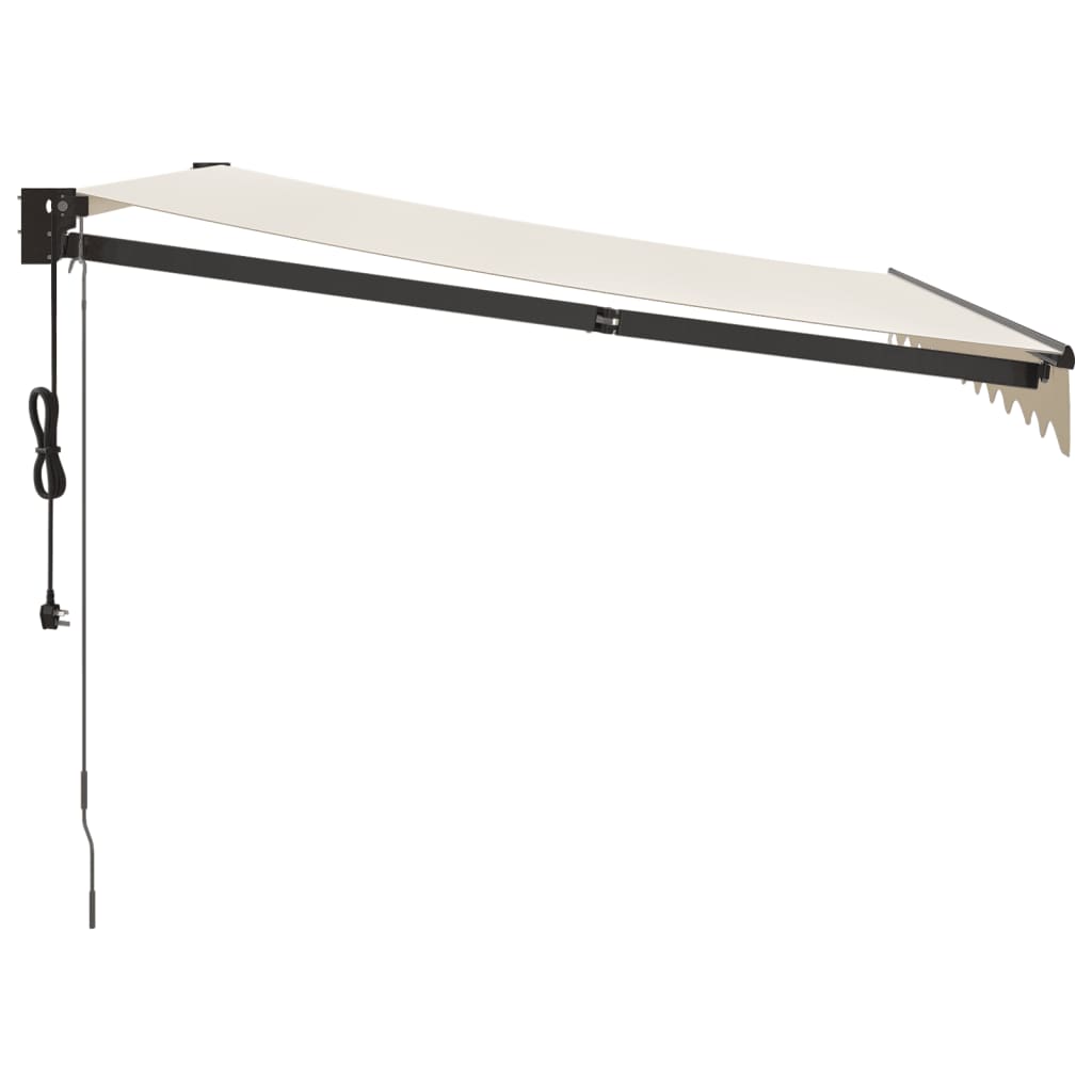 Gelenkarmmarkise Creme 3,5x2,5 m Stoff und Aluminium