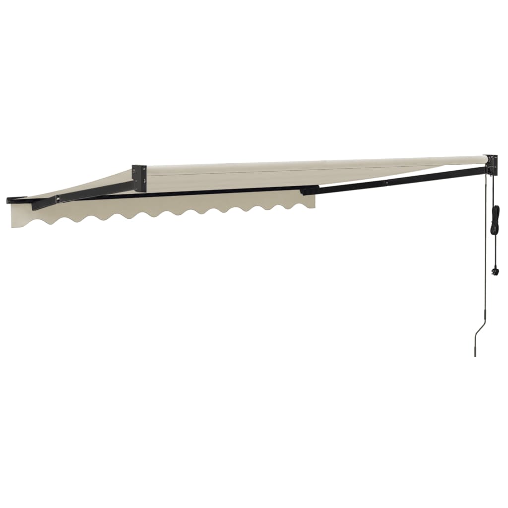 Gelenkarmmarkise Creme 3,5x2,5 m Stoff und Aluminium